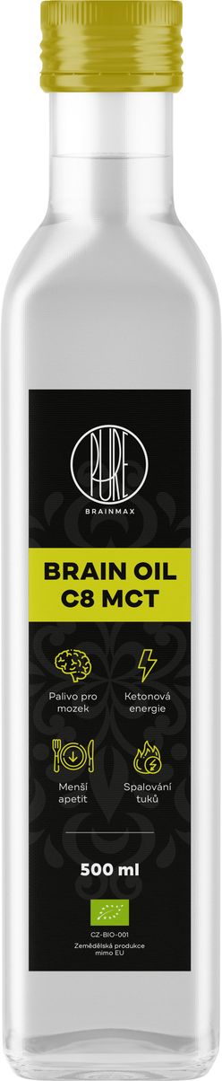 Brainmax Pure Brain Oil C8 MCT, 500 ml *CZ-BIO-001 certifikát