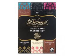 Divine Chocolate Divine darčekové balenie 12 čokolád, 6 príchutí, 180 g