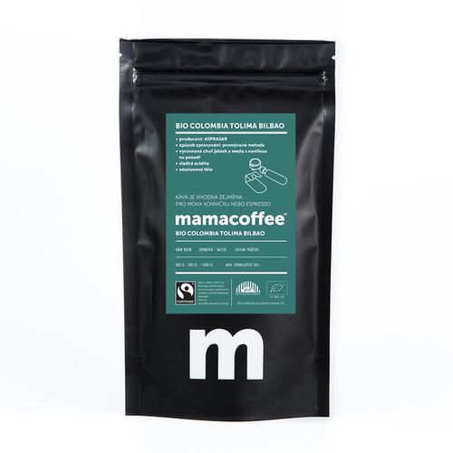 Mamacoffee - Bio Colombia Tolima Bilbao ASPRASAR, 100g Druh mletie: Zrno