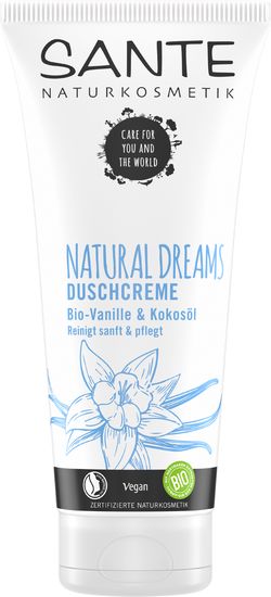 Sante - Sprchový gel Natural Dreams, Bio Vanilka a Bio kokosový olej, 200 ml