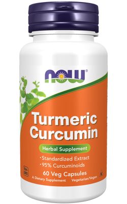 NOW® Foods NOW Curcumin (kurkumin), 60 rostlinných kapslí