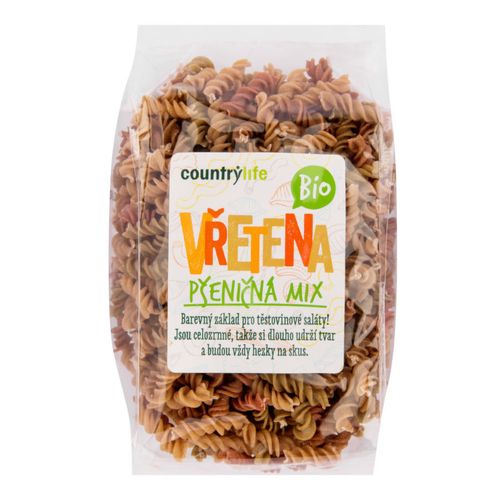 CountryLife - cestoviny vretená pšeničné mix BIO, 400 g