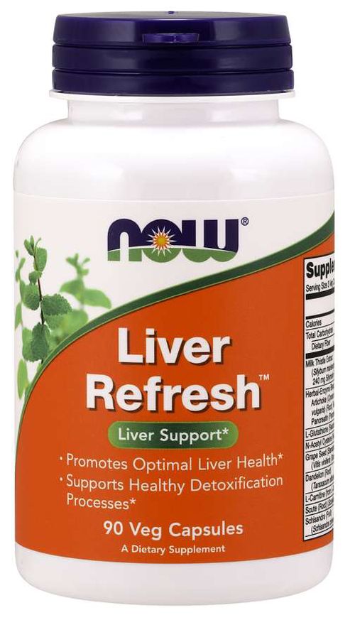 NOW® Foods NOW Liver Refresh (podpora jater), 90 rostlinných kapslí