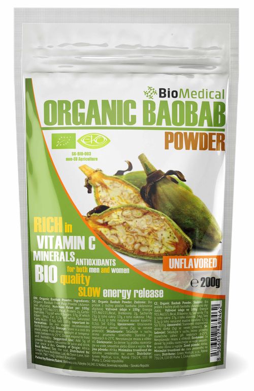 Organic Baobab Powder – Bio baobab prášok 200g