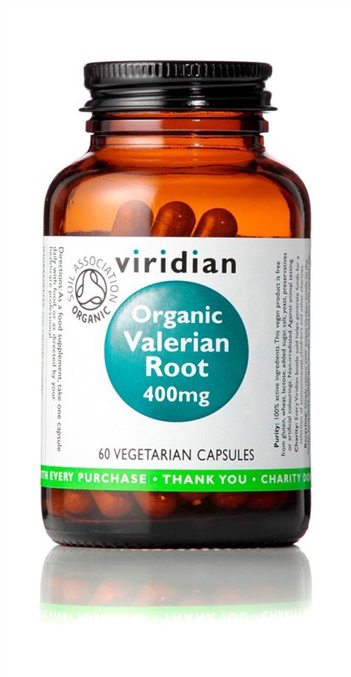 Viridian Valerian Root 400mg 60 kapslí Organic (Kozlík lékařský)