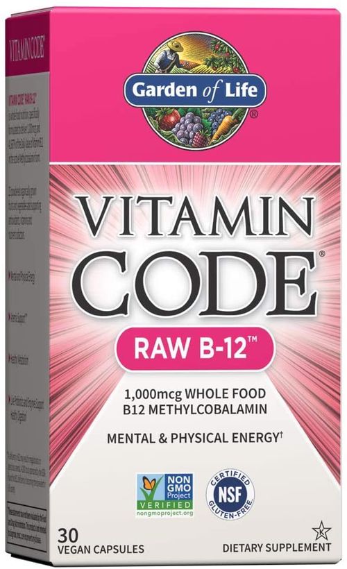Garden of Life Vitamin Code RAW B12, 1000 mcg, 30 kapsúl