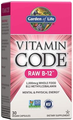 Garden of Life Vitamin Code RAW B12, 1000 mcg, 30 kapsúl