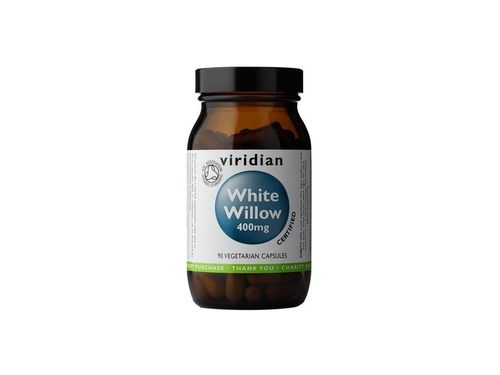 Viridian White Willow Bark 400mg 90 kapslí Organic (kůra z Vrby bílé - Salix alba)