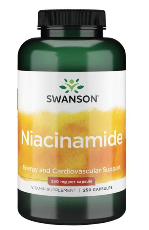 Swanson Nikotinamid Vitamín B3 (Niacinamide), 250 mg, 250 kapslí