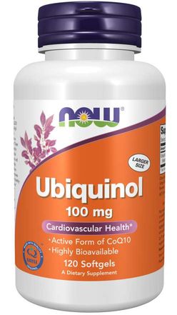 NOW® Foods NOW Ubiquinol, Kaneka, 100mg, 120 softgel kapslí