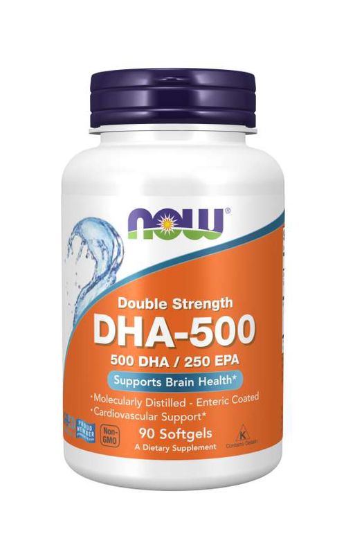 NOW® Foods NOW DHA-500, 500 DHA/250 EPA, 90 softgelových kapslí