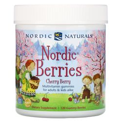 Nordic Naturals Nordic Berries Multivitamin pro Děti, třešeň, 120 gumových bombonu