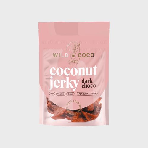 Wild&Coco - BIO Kokosové jerky dark choco, 25 g CZ-BIO-002 certifikát