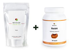 Balík Energia (Matcha Day Kasai 50g + Reishi 90 kapsúl)