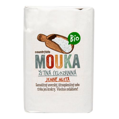 CountryLife - múka ražná celozrnná, jemne mletá BIO, 1 kg *CZ-BIO-001 certifikát