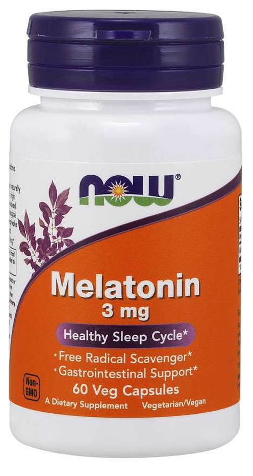 NOW® Foods NOW Melatonín 3 mg, 60 kapsúl