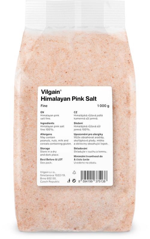 Vilgain Himalájska soľ ružová jemná 1000 g