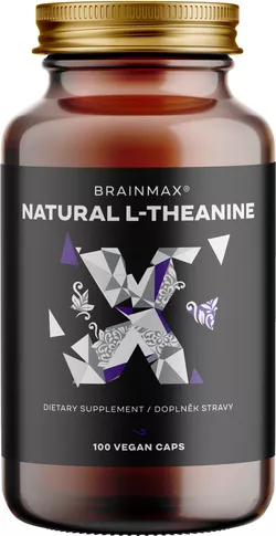 BrainMax Natural L-Theanine, 100 rastlinných kapsúl