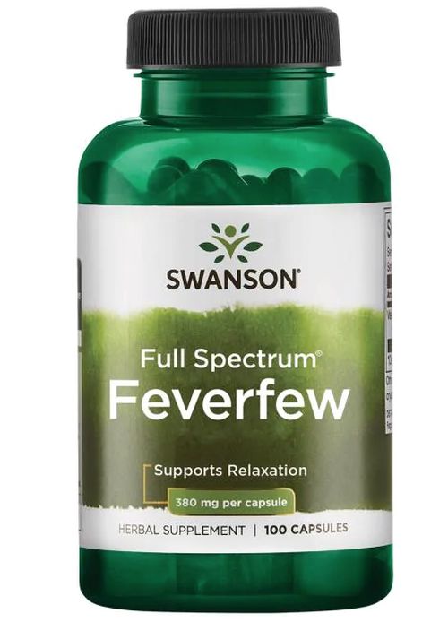 Swanson Feverfew (Řimbaba obecná), 380 mg, 100 kapslí