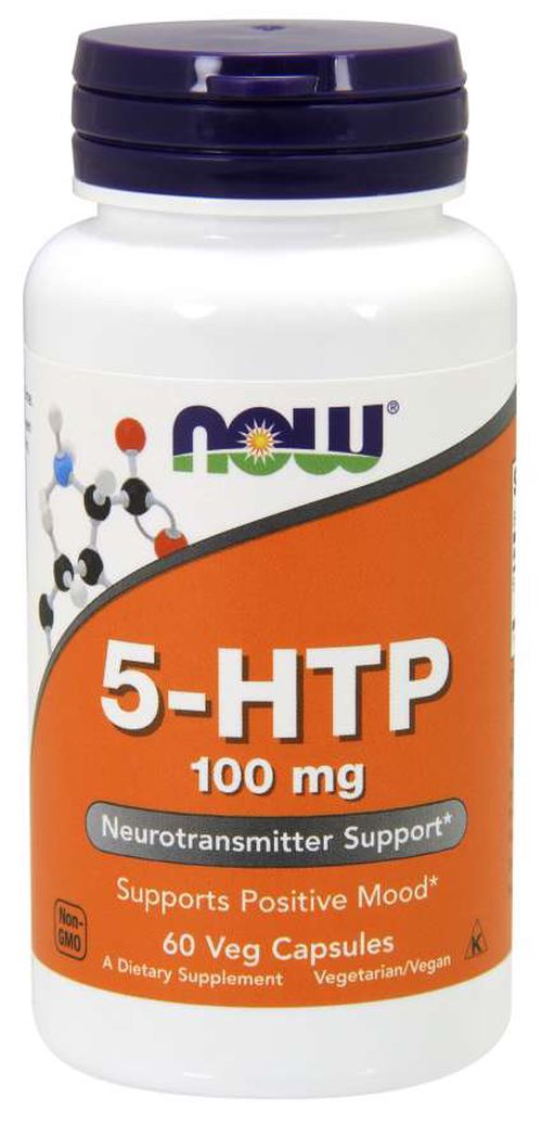 NOW® Foods NOW 5-HTP, 100 mg, 60 rastlinných kapsúl