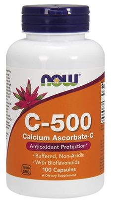 NOW® Foods NOW Buffered Vitamin C-500, PH neutrální Vitamín C,  100 kapslí