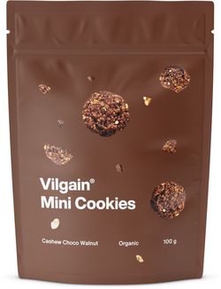 Vilgain Mini Cookies BIO kešu, čokoláda a vlašské orechy 100 g