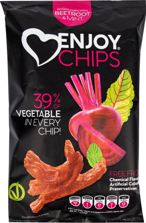 Enjoy Chips - Gourmet - Červená řepa a máta, 40g