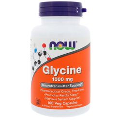 NOW® Foods NOW Glycin, 1000 mg, 100 kapslí
