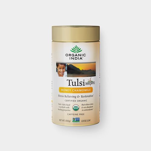 Organic India Tulsi Med + Heřmánek BIO, 100g plech