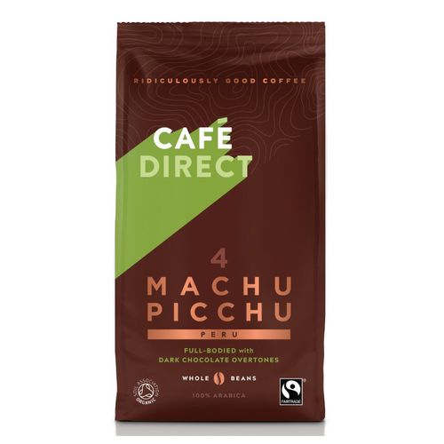 Cafédirect - BIO Machu Picchu SCA 82 zrnková káva, 227 g
