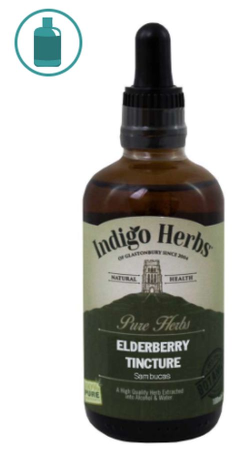 Indigo Herbs Elderberry tinktura, bazová tinktúra, 100 ml