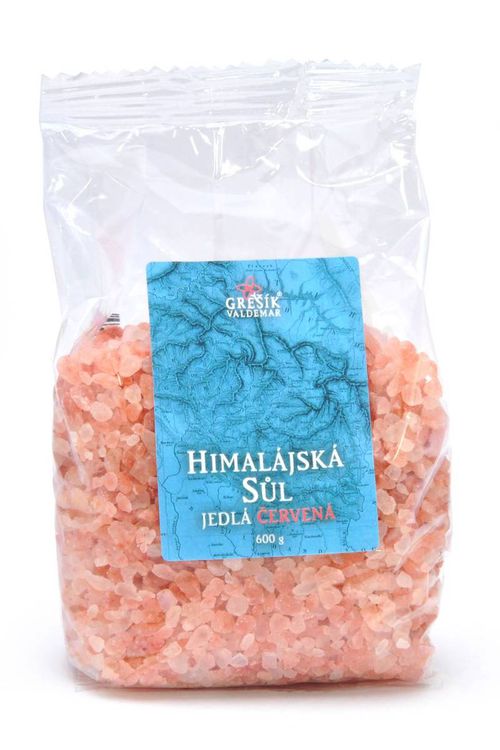 GREŠÍK VALDEMAR Grešík - himalájska jedlá soľ hrubá - červená, 600 g